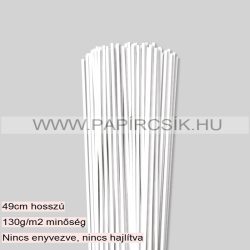   3mm biela (Snehobiela) papierové prúžky na quilling (120 ks, 49 cm)