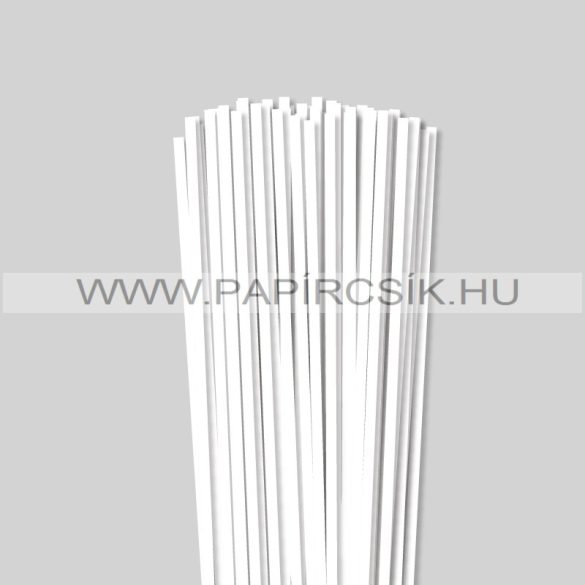 5mm Biela (Snehobiela) papierové prúžky na quilling (100 ks, 49 cm)
