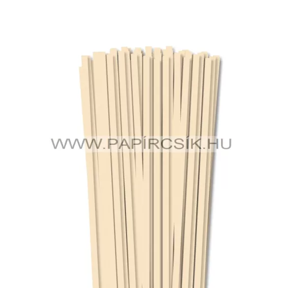 XL balenie - 6mm krémová papierové prúžky na quilling (240 ks, 49 cm)