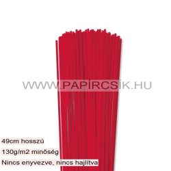   3mm červená papierové prúžky na quilling (120 ks, 49 cm)