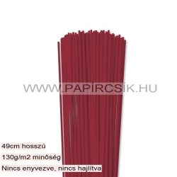   3mm tmavo červená papierové prúžky na quilling (120 ks, 49 cm)