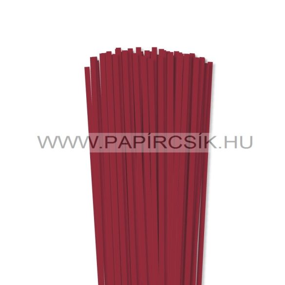 5mm tmavo červená papierové prúžky na quilling (100 ks, 49 cm)