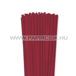   6mm tmavo červená papierové prúžky na quilling (90 ks, 49 cm)