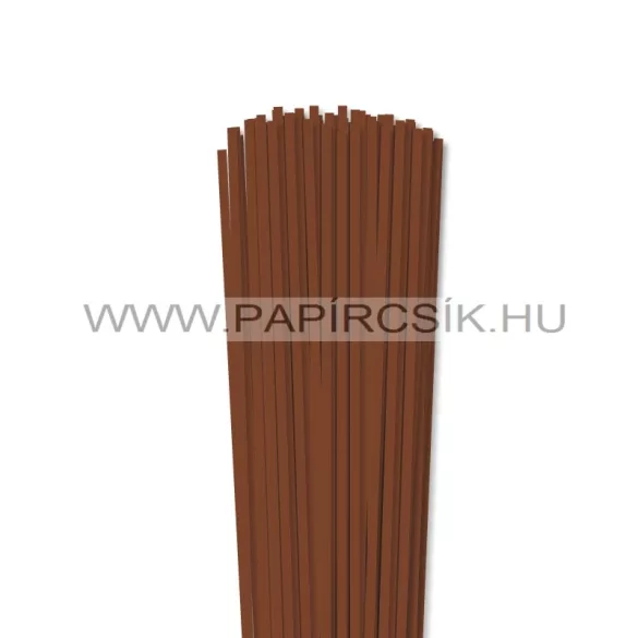 4mm hnedá papierové prúžky na quilling (100 ks, 49 cm)