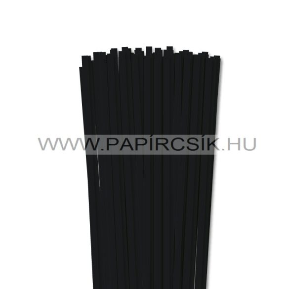 6mm čierna papierové prúžky na quilling (90 ks, 49 cm)