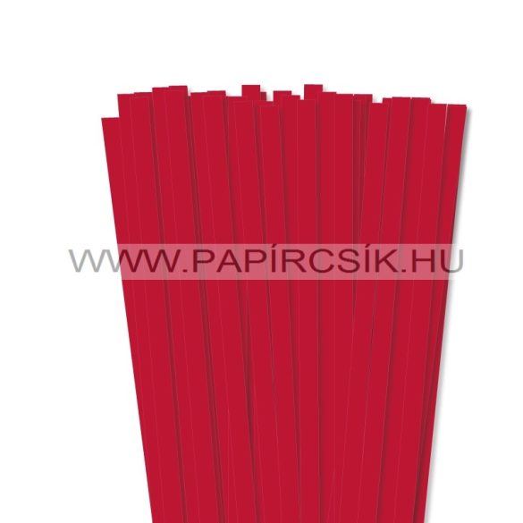 10mm žiarivo červená papierové prúžky na quilling (50 ks, 49 cm)