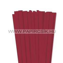   10mm tmavo červená papierové prúžky na quilling (50 ks, 49 cm)