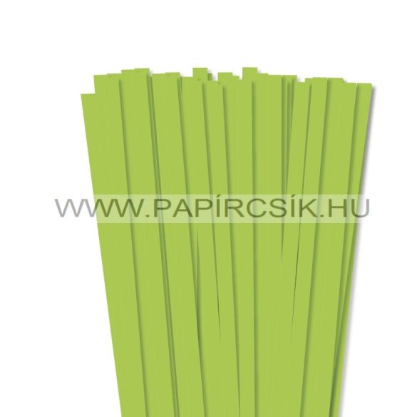 10mm zelená májová papierové prúžky na quilling (50 ks, 49 cm)