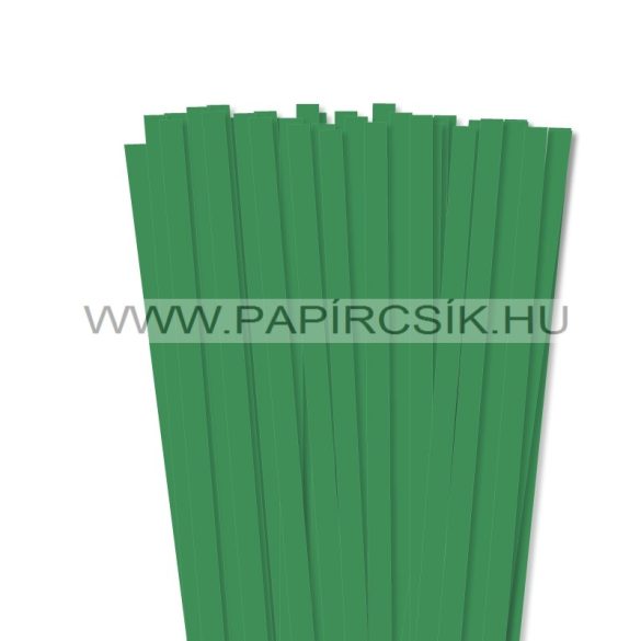 10mm machovo zelená papierové prúžky na quilling (50 ks, 49 cm)