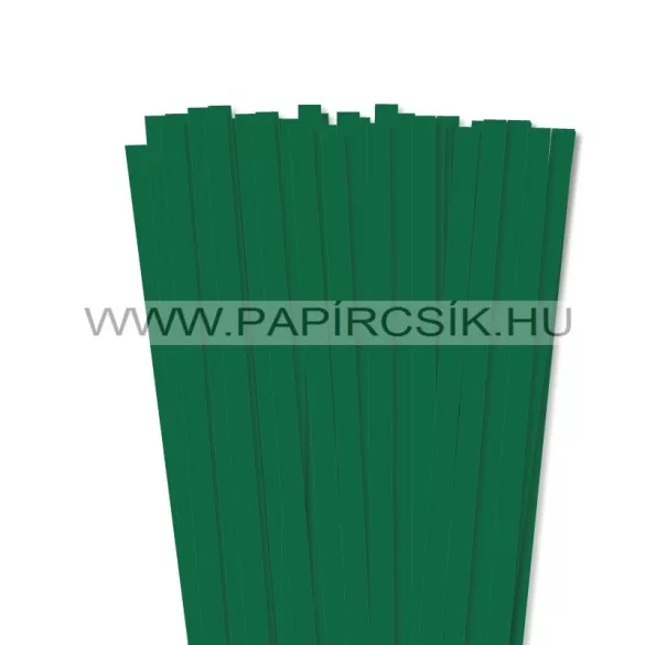 10mm tmavozelená papierové prúžky na quilling (50 ks, 49 cm)