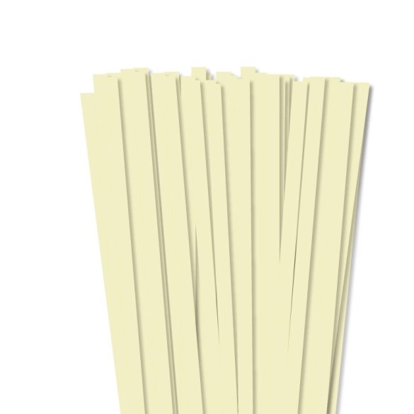 10mm Vanilia papierové prúžky na quilling (50 ks, 49 cm)