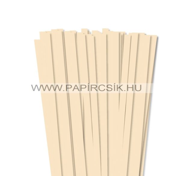 10mm krémová papierové prúžky na quilling (50 ks, 49 cm)