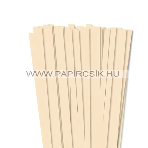 XL balenie - 10mm krémová papierové prúžky na quilling (150 ks, 49 cm)