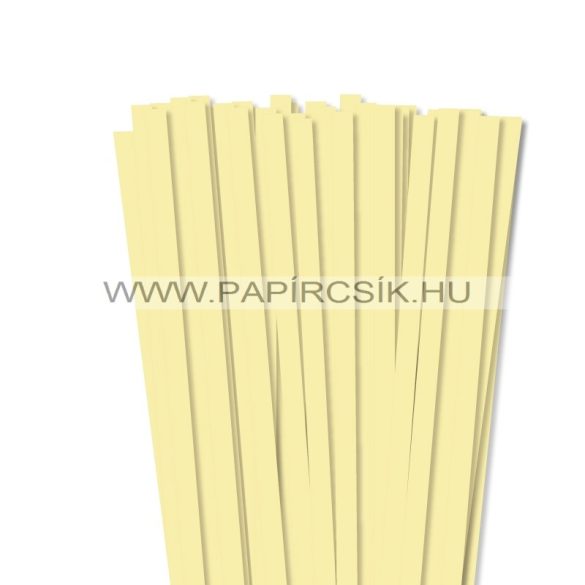 10mm svetložltá papierové prúžky na quilling (50 ks, 49 cm)