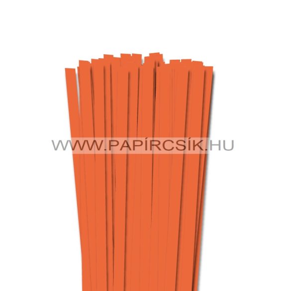 10mm svetlo oranžová papierové prúžky na quilling (50 ks, 49 cm)