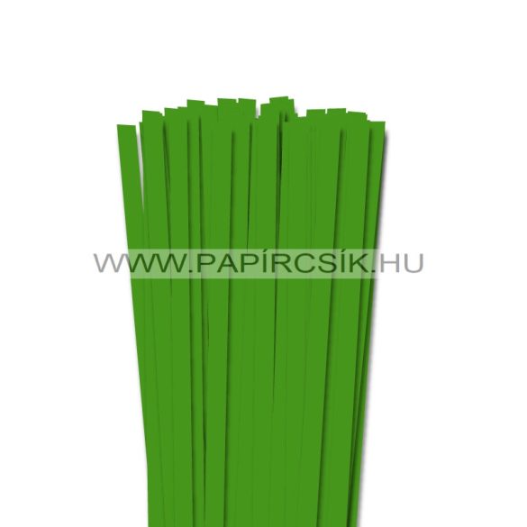 10mm zelená  papierové prúžky na quilling (50 ks, 49 cm)