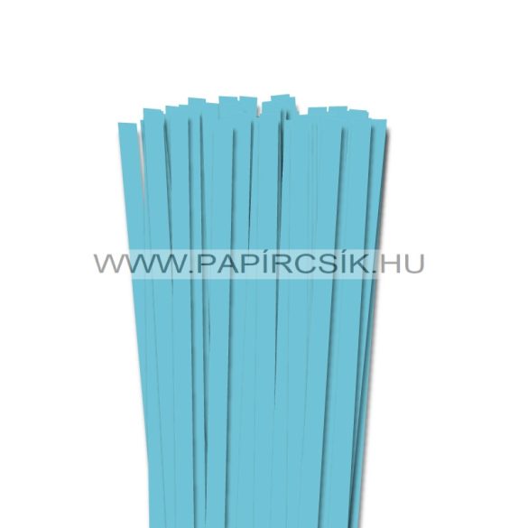 10mm azúrovo modrá papierové prúžky na quilling (50 ks, 49 cm)