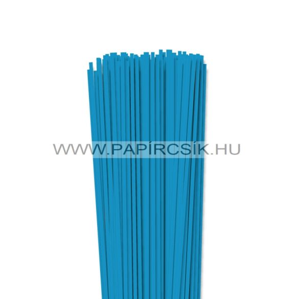 3mm azúrovo modrá papierové prúžky na quilling (120 ks, 49 cm)