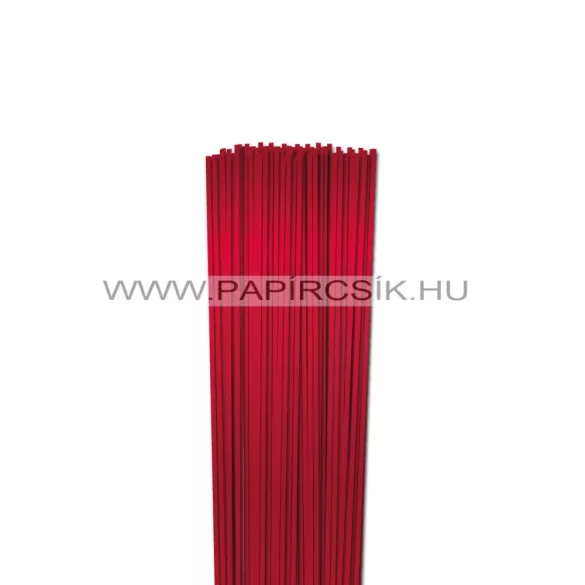 Piros METÁL, 3mm-es quilling papírcsík (100 db, 49cm)