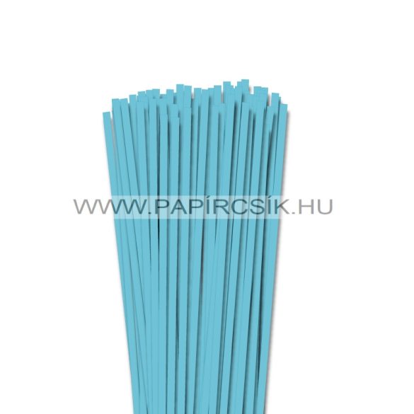 5mm modrá aqua papierové prúžky na quilling (100 ks, 49 cm)