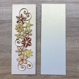 Dekorálható falikép alap, KRÉM METÁL színben (2 db,  11 cm x 32 cm) 