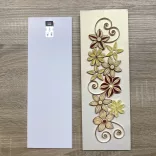 Dekorálható falikép alap, EZÜST METÁL színben (2 db,  11 cm x 32 cm) 