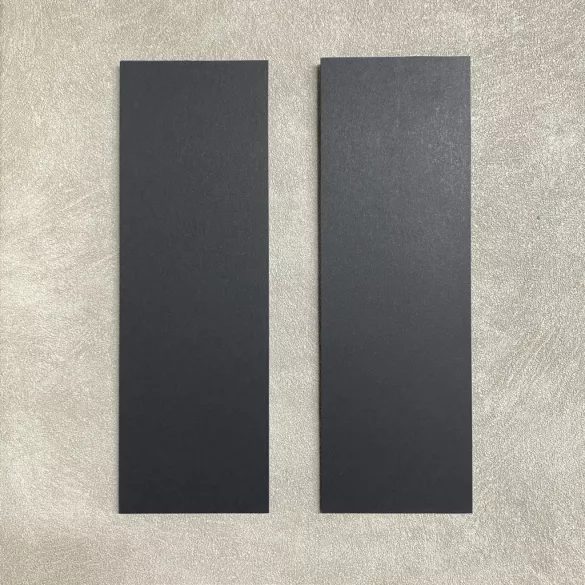 Dekorálható falikép alap, FEKETE METÁL színben (2 db,  11 cm x 32 cm) 