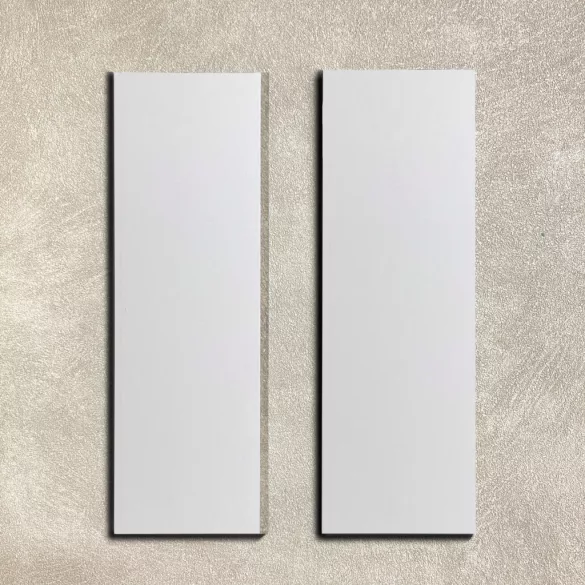 Dekorálható falikép alap, MATT FEHÉR színben (2 db,  11 cm x 32 cm) 