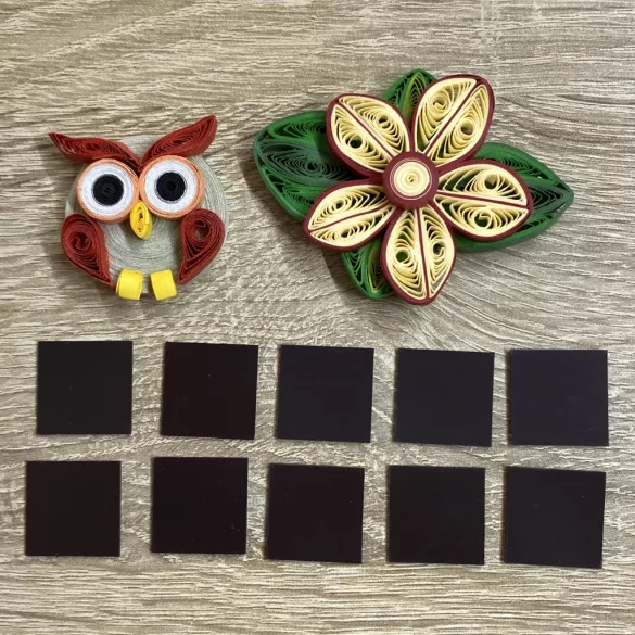 Magnetická tabuľka, lepiaca (2x2 cm, 10 ks)