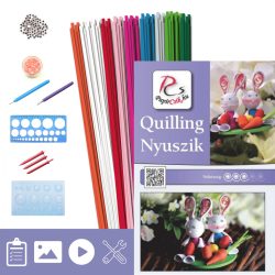  Zajačikovia - Quilling vzor (200 prúžkov a popis, pomôcky)