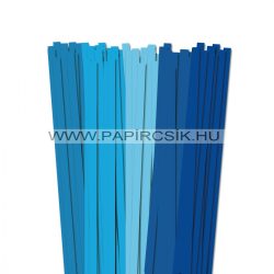 Kék árnyalatok, 10mm-es quilling papírcsík (5x20, 49cm)